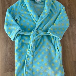 Charter Club Intimates Robe - Blue with Yellow Dots